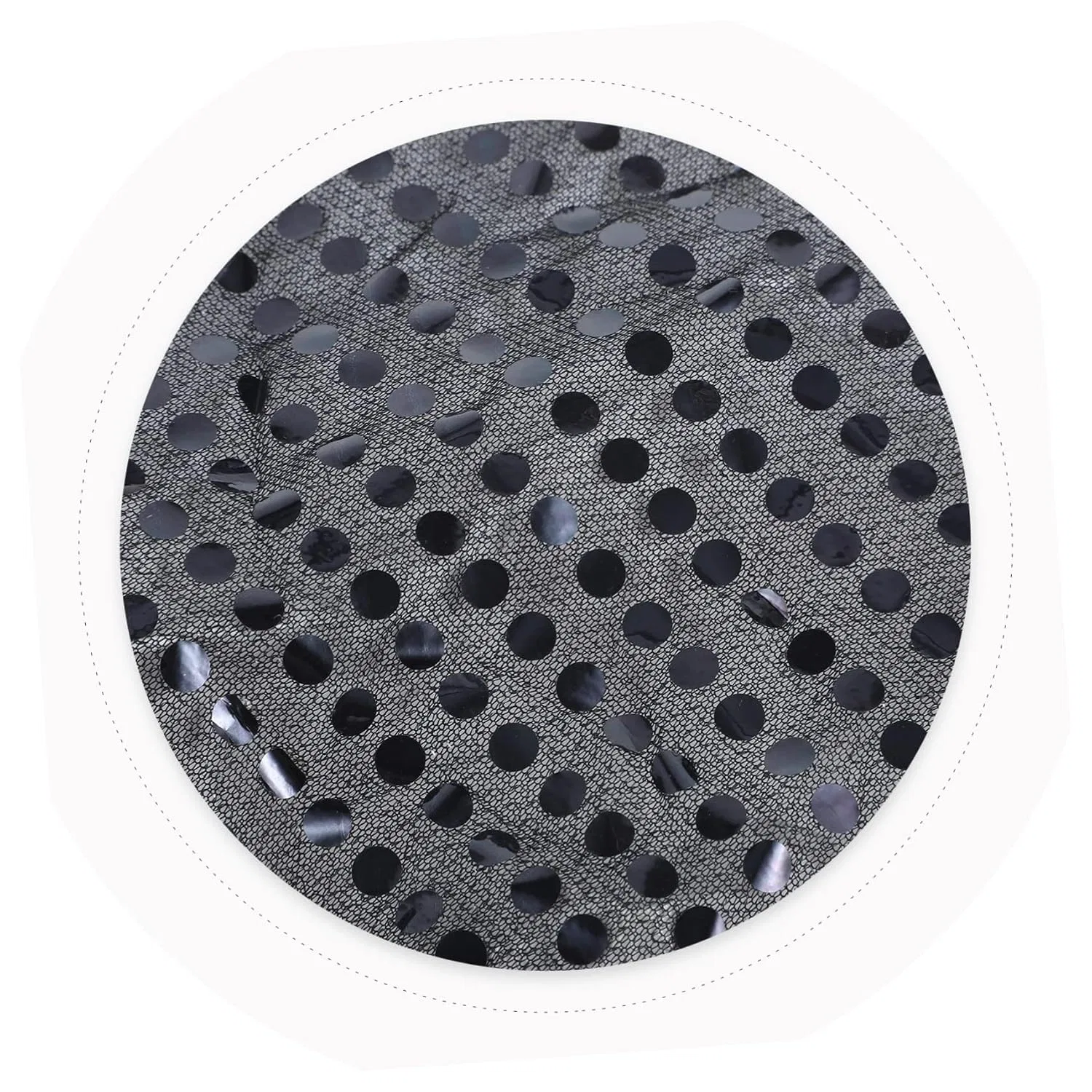 Шапочка для душа Sequin Fabric PEVA Black, Healeved, 24x24 cm — фото 4