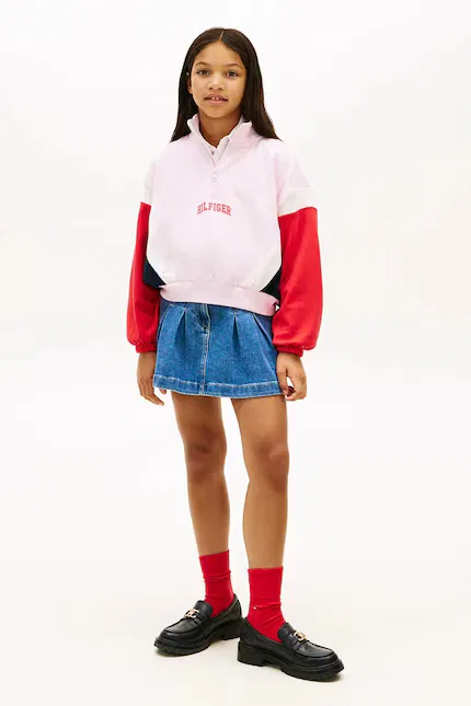 Толстовка на молнии оверсайз Tommy Hilfiger, розовый — фото 3