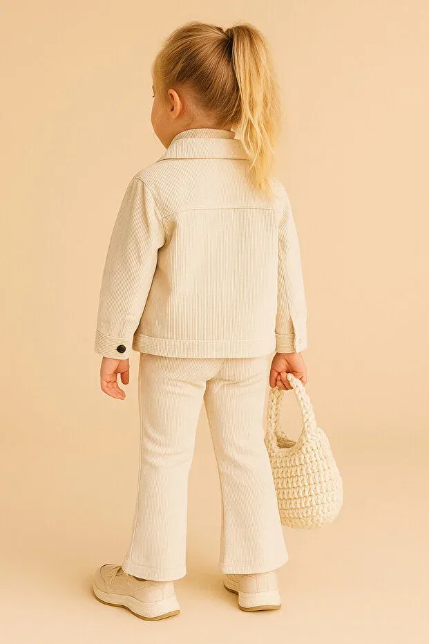 Детские леггинсы для девочек с длинной штаниной Motebarn Wear, Nude Color — фото 3