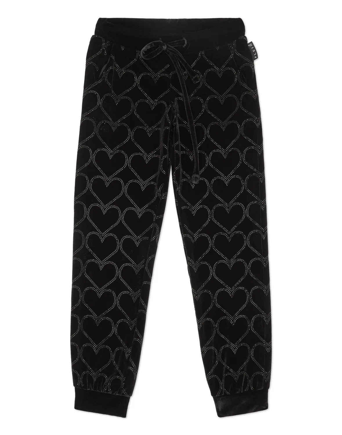 Детские брюки для девочек с принтом в виде сердец Jogging Trousers Heart PHILIPP PLEIN, черный