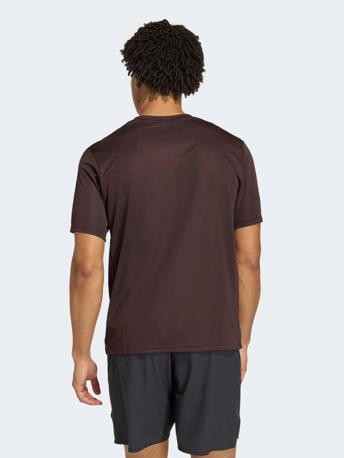 Футболка из полиэстера adidas Workout Essentials, коричневый — фото 2