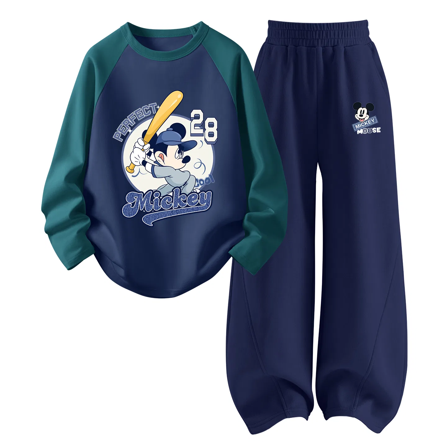 Детский спортивный комплект с круглым вырезом Happy K Disney, Dark Green Blue+Happy K Navy Blue
