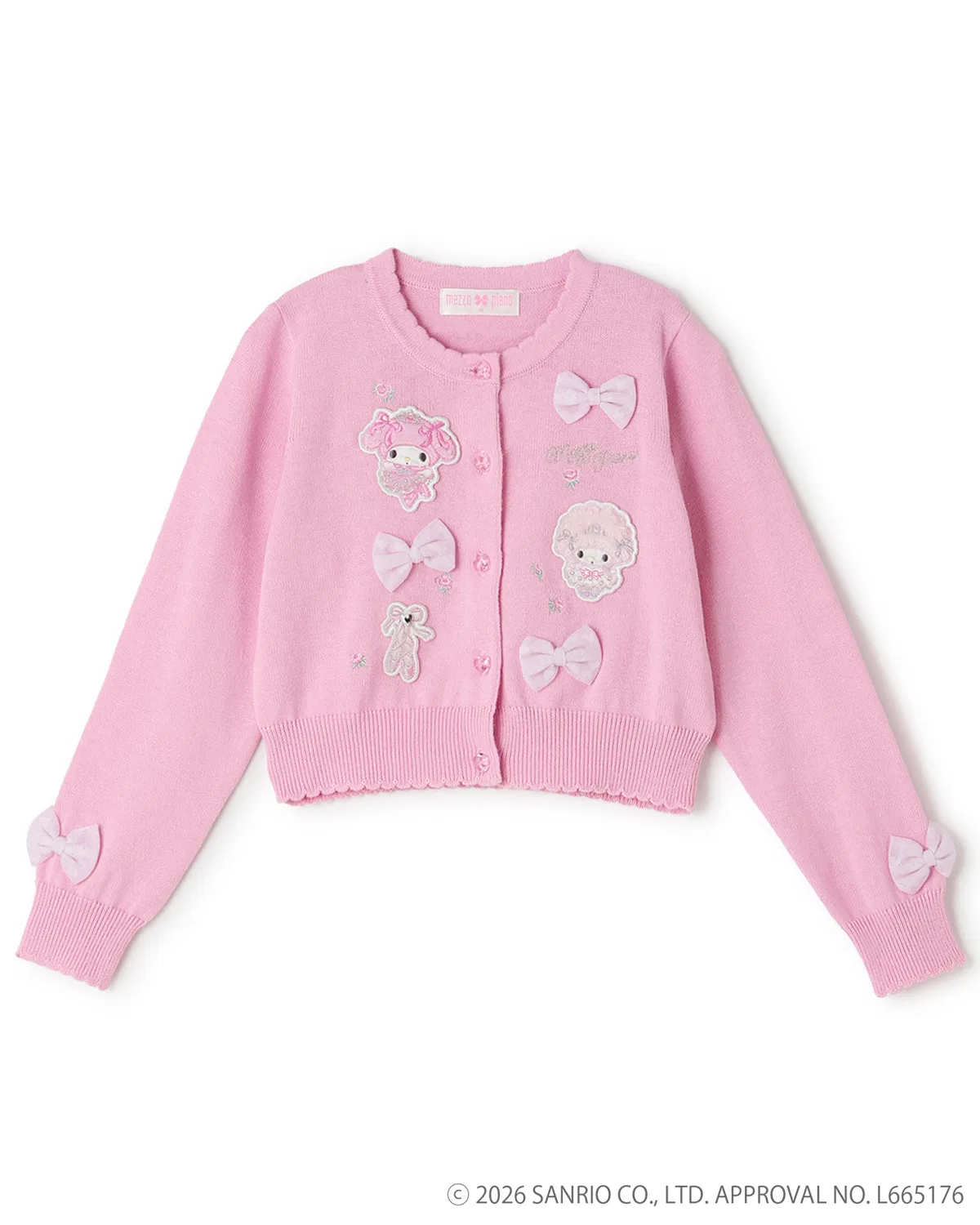 Детский кардиган с длинным рукавомMy Melody My Sweet Piano mezzo piano, Pink