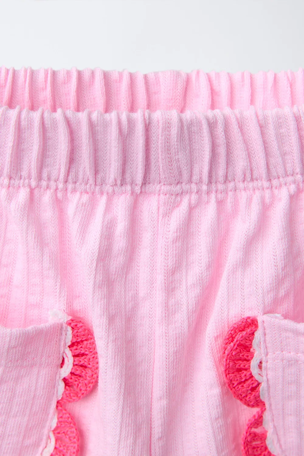 Бермудские шорты с вязаными карманами ZARA, Pastel Pink — фото 3