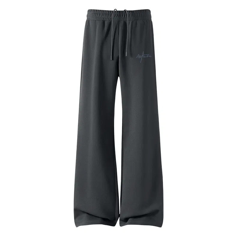 Детские брюки-клеш умеренные Pen End Light Shadow Pants Logo MINISO, American Bootcut Dark Gray