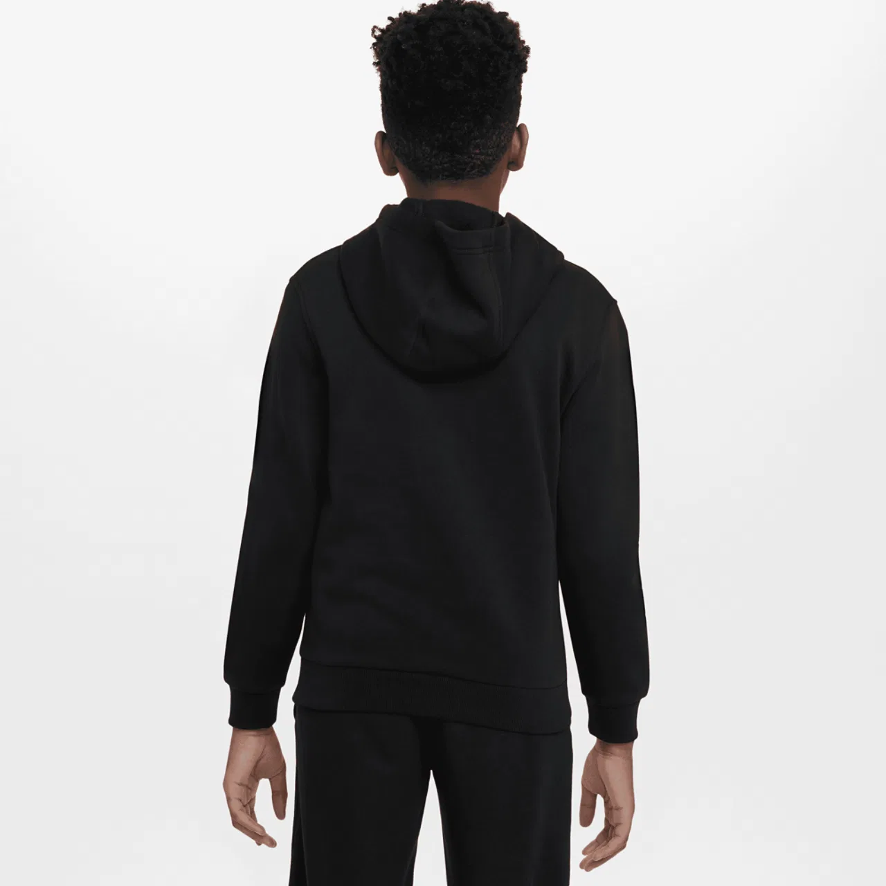 Худи для мальчиков Club HBR Fleece Nike, черный/белый — фото 2