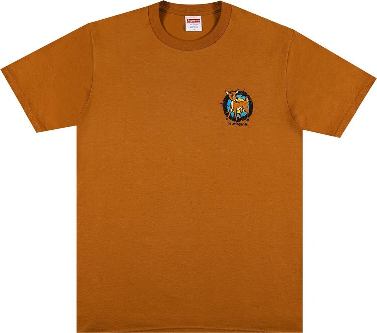 Футболка Supreme Deer Tee 'Burnt Orange', оранжевый