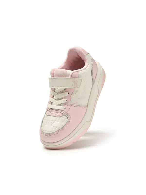 Кроссовки с монограммой, emboss denim, Mlb Kids, светло-розовый — фото 4