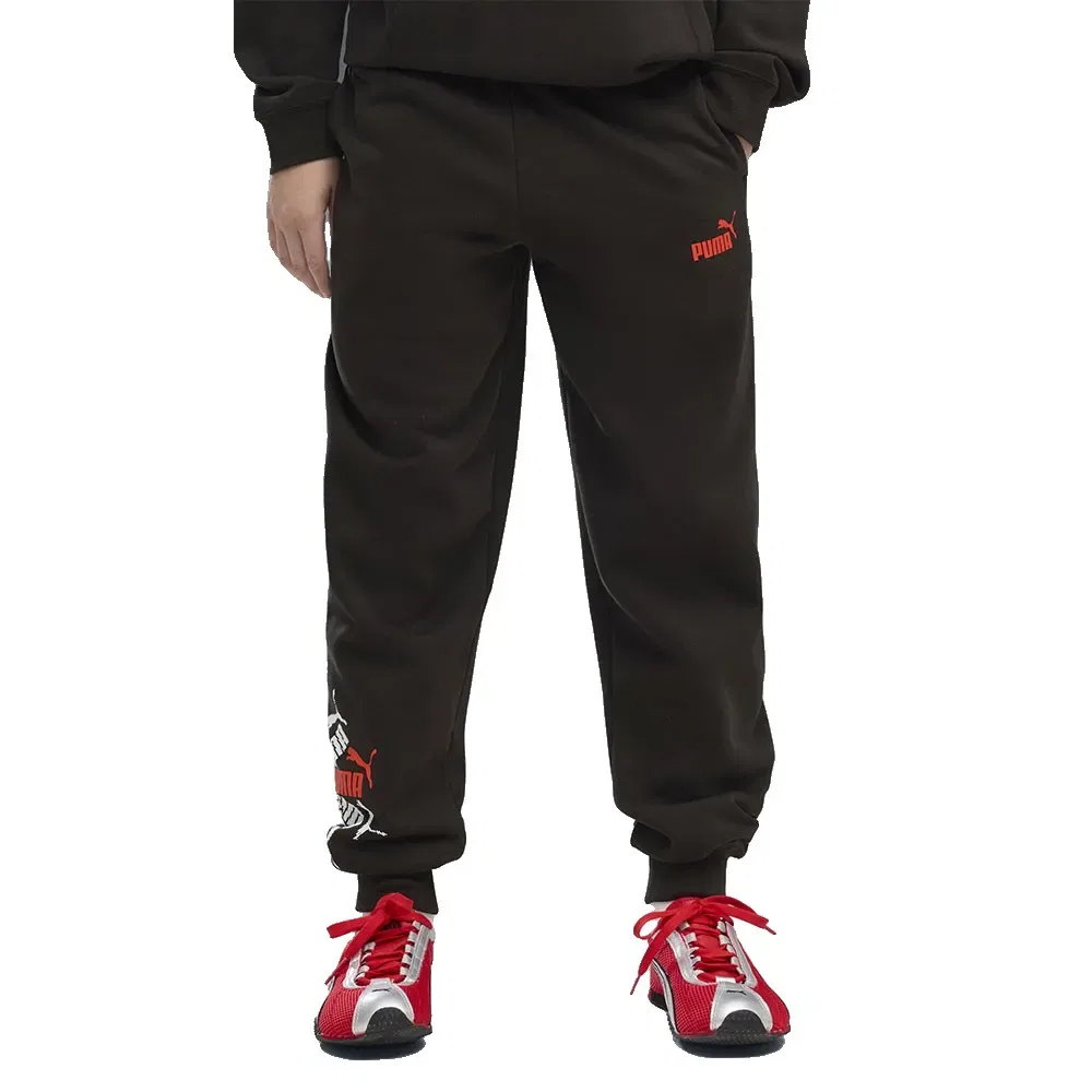 Детские спортивные штаны для мальчиков с принтом Essential Logo Lab Puma, Black