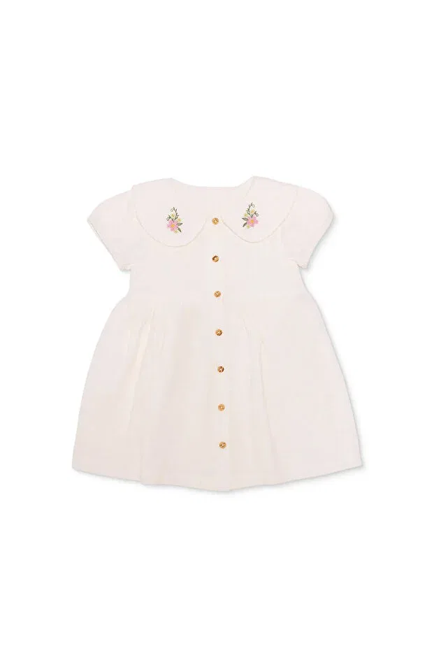 Детское платье для девочек с принтом Hellobaby Ebebek Hello Baby, Ecru