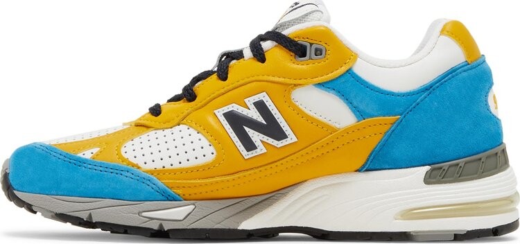 Кроссовки New Balance Sneakersnstuff x Wmns 991 Made in England 'Blue Yellow', желтый — фото 4