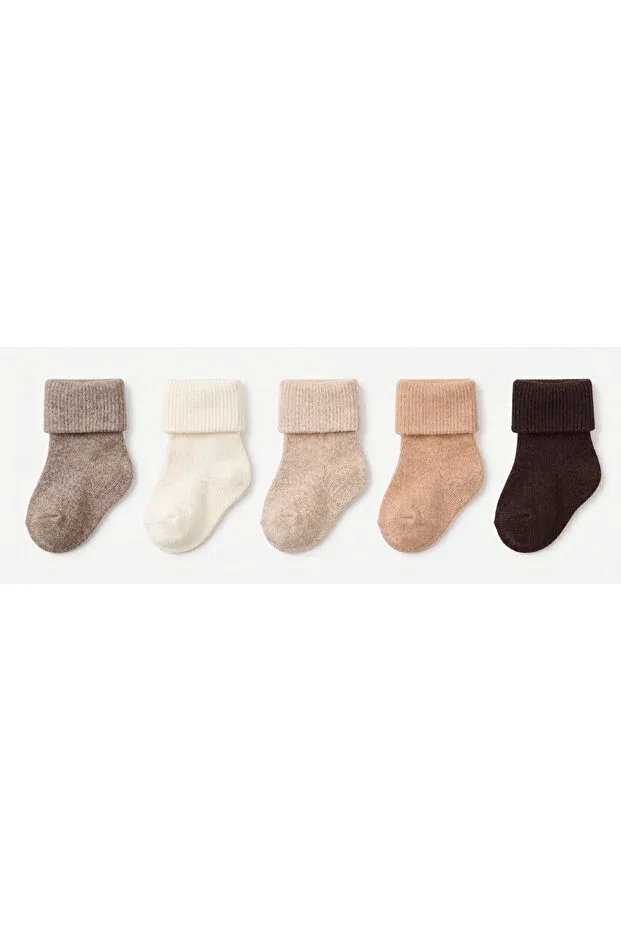 Детские носки для новорожденных органические хлопковые Petite Modern Comfort, Brown — фото 2