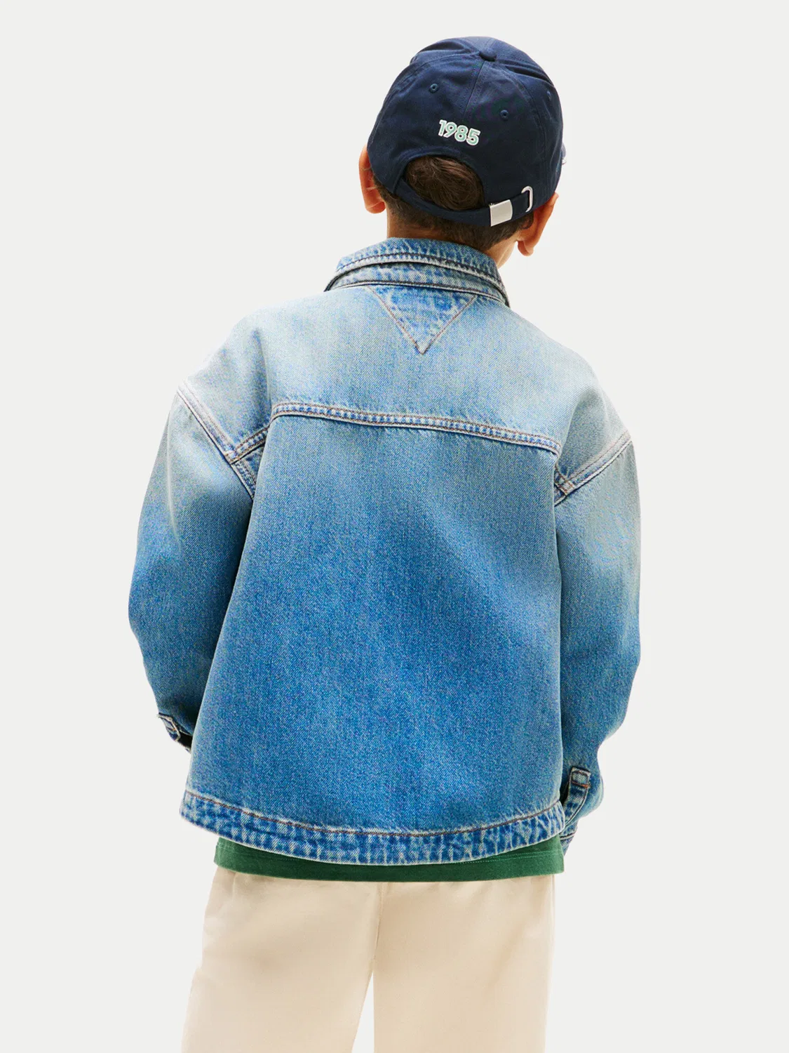 Джинсовая рубашка стандартного кроя для мальчика Vintage Tommy Hilfiger, синий — фото 3