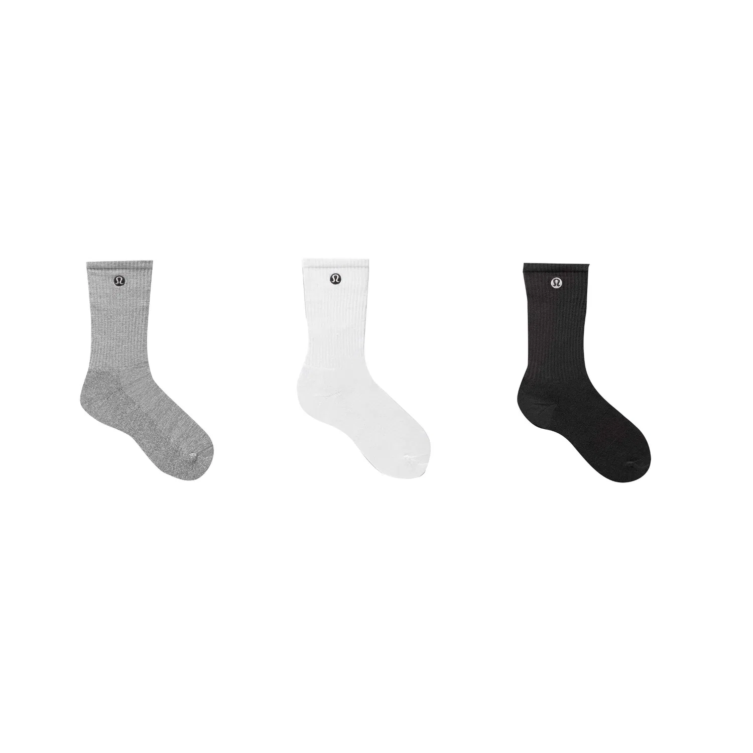 Детские носки с длинным голенищем Lululemon Daily Essentials, 3 пары, White/WHT-3 Pack — фото 4