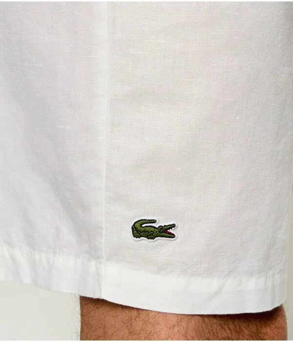 Мужские шорты из льна Lacoste, белый — фото 4