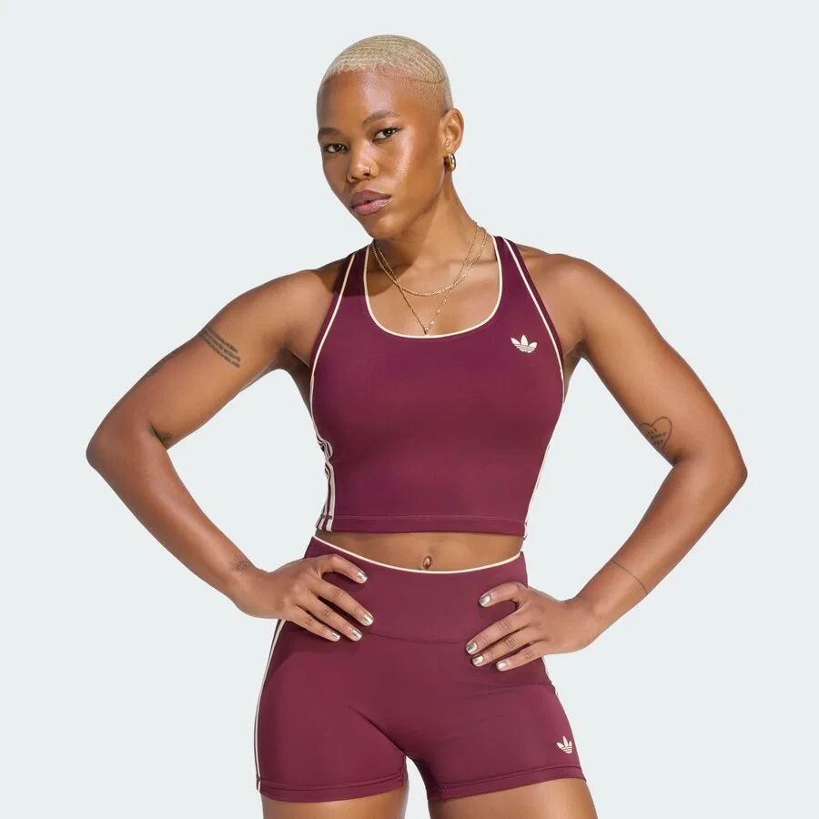 Спортивная майка ADIDAS PERFORMANCE бордового цвета — фото 2
