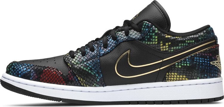 Кроссовки Wmns Air Jordan 1 Low Multi Snakeskin, разноцветный — фото 3