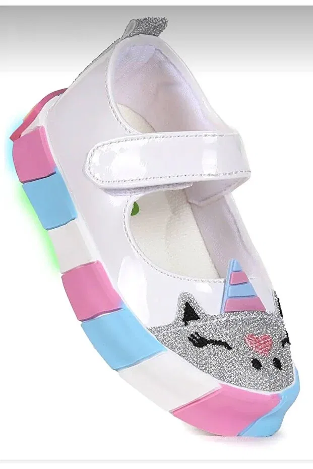 Детские балетки для девочек с ортопедической стелькой Ege Kids, White