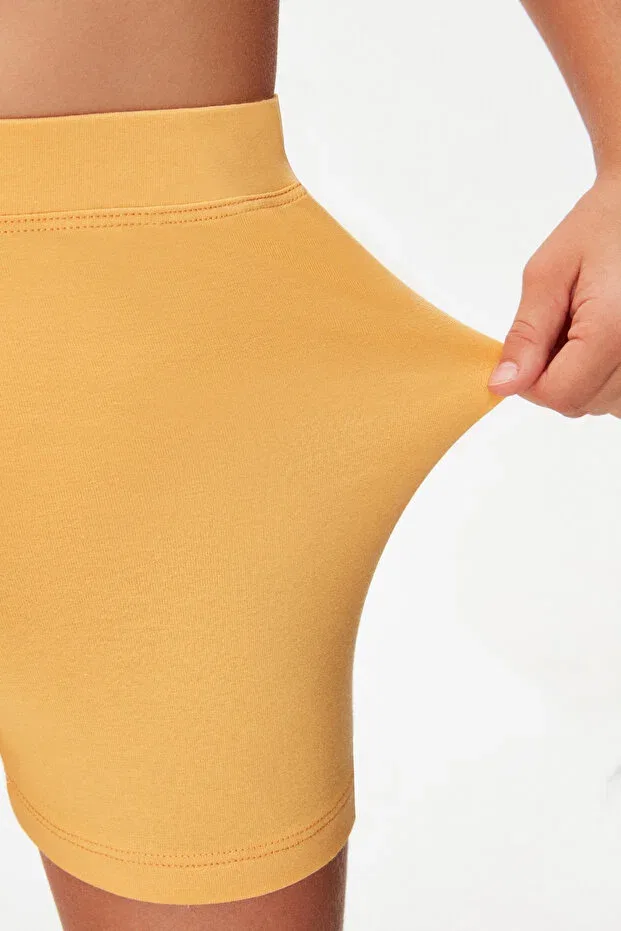 Детские шорты для девочек хлопковые Basics Lovetti, Amber — фото 3