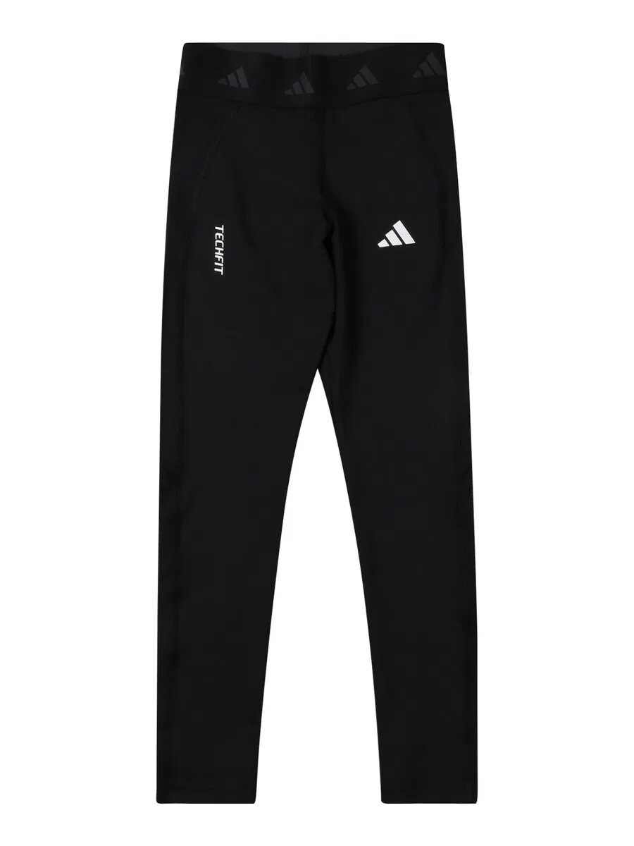Спортивные узкие брюки ADIDAS SPORTSWEAR 'TECHFIT' черного цвета