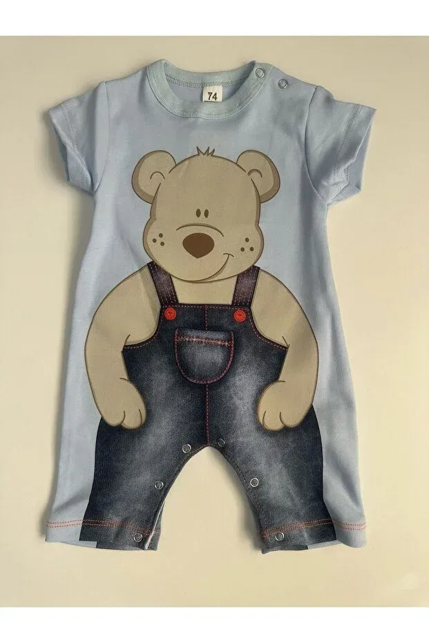 Детский комбинезон с принтом Minibird Baby, Blue