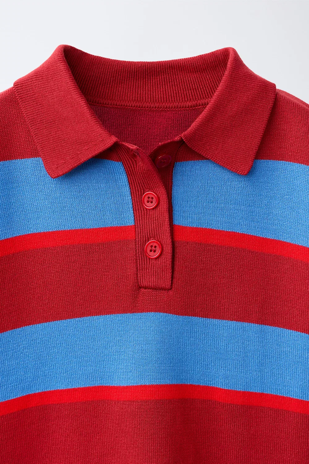 Полосатый вязаный джемпер-поло ZARA, striped — фото 3