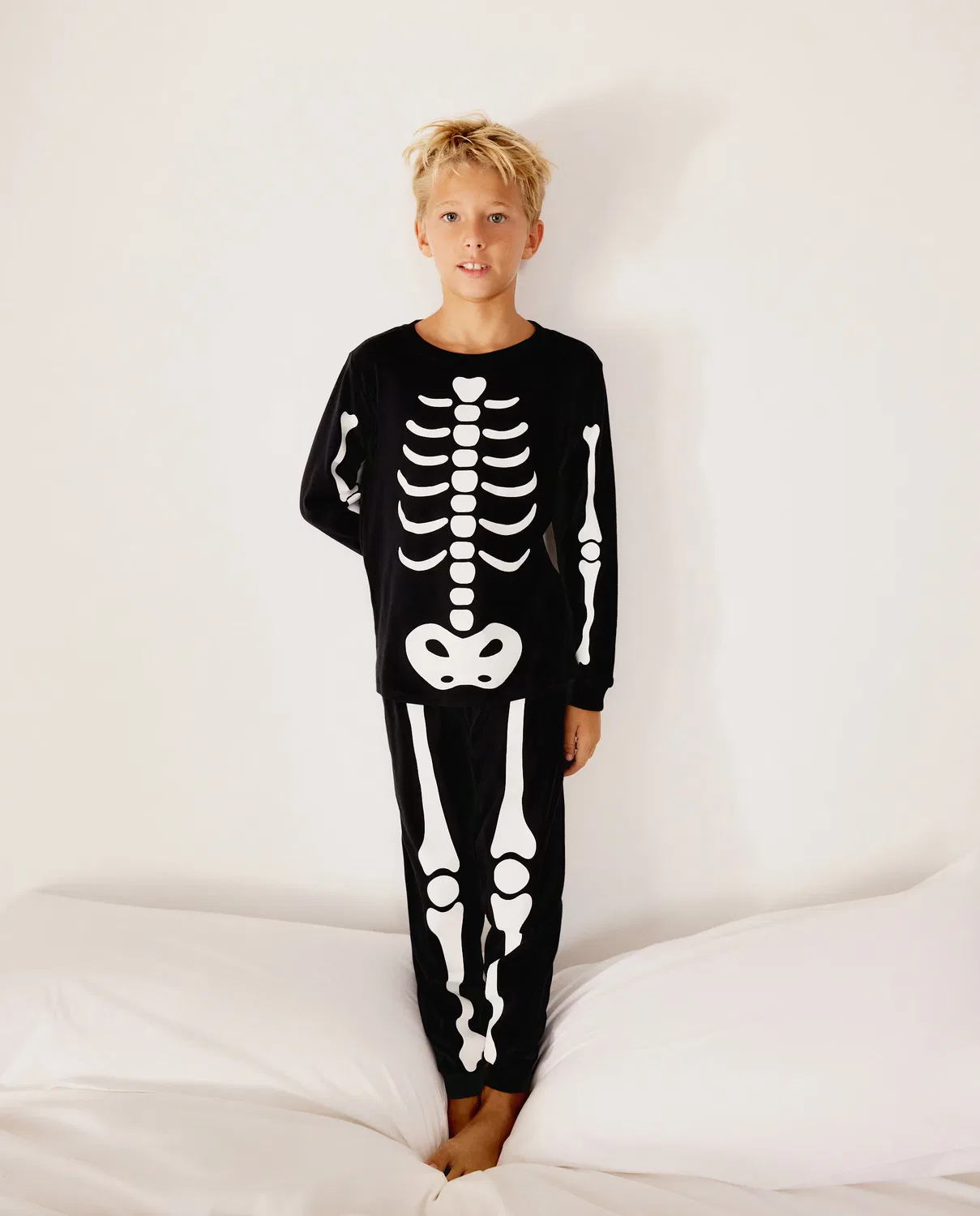 Детская пижама длинный, Fantasía Halloween, Cotton Juice, серый