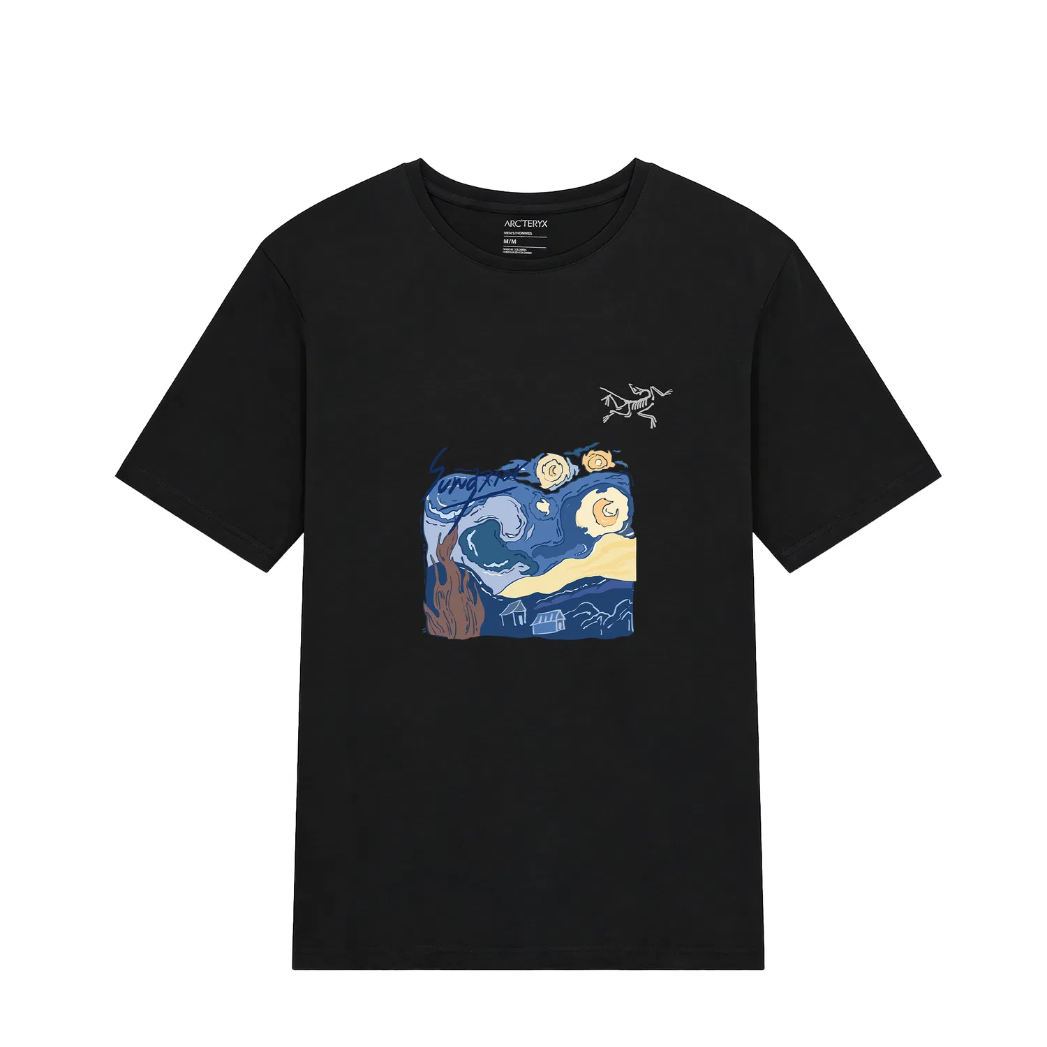 Футболка с круглым вырезом, унисекс, Arcteryx, Black