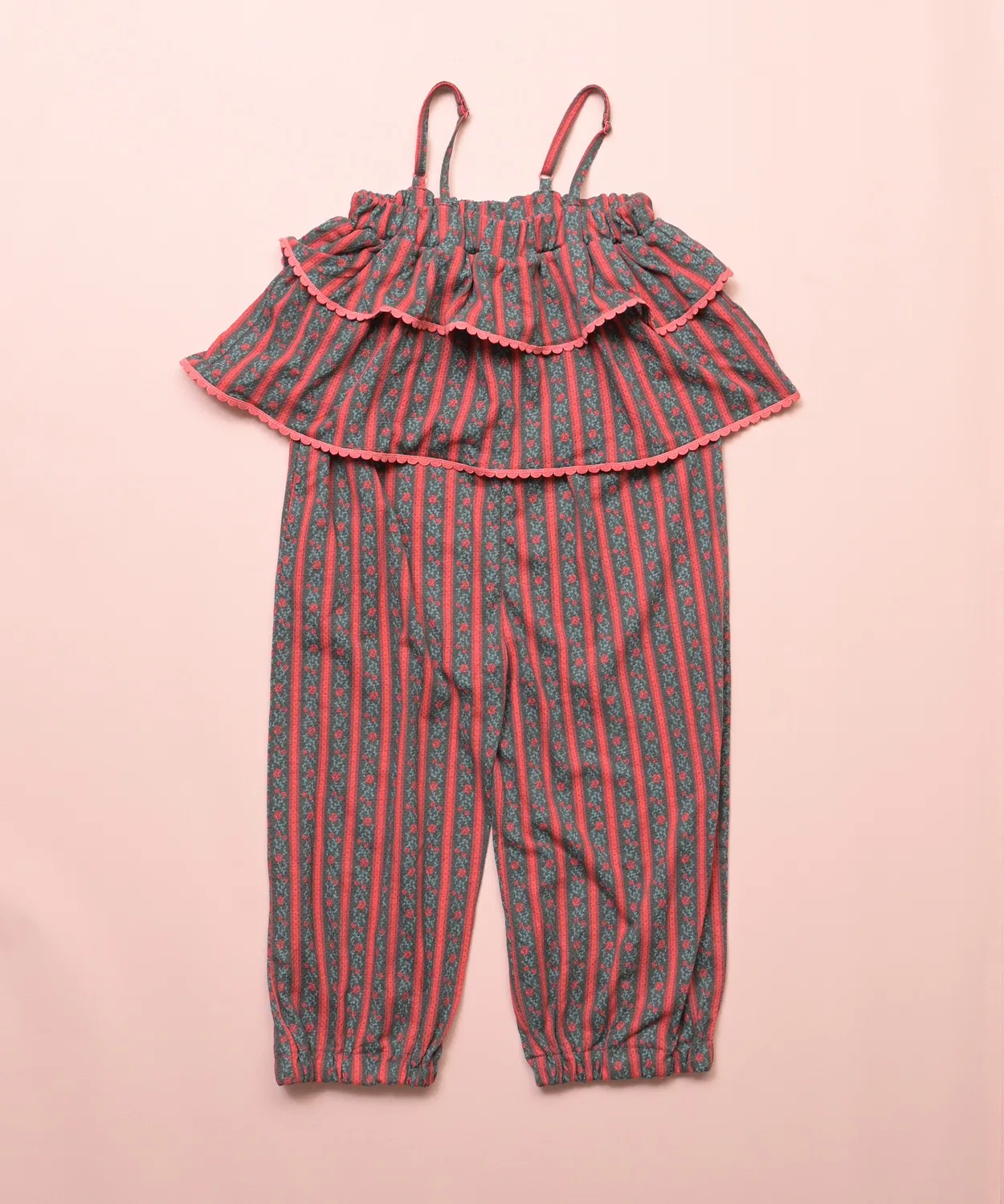 Детский комбинезон-сарафан с воланами, модель Frilly Salopette MARKEY'S, Brown — фото 2