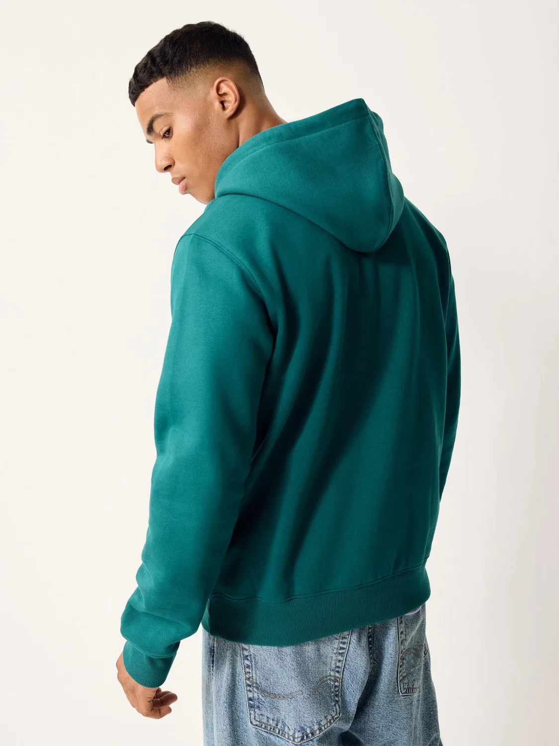 Худи классическое с регулируемым шнурком, Trefoil, adidas Originals, зеленый — фото 3