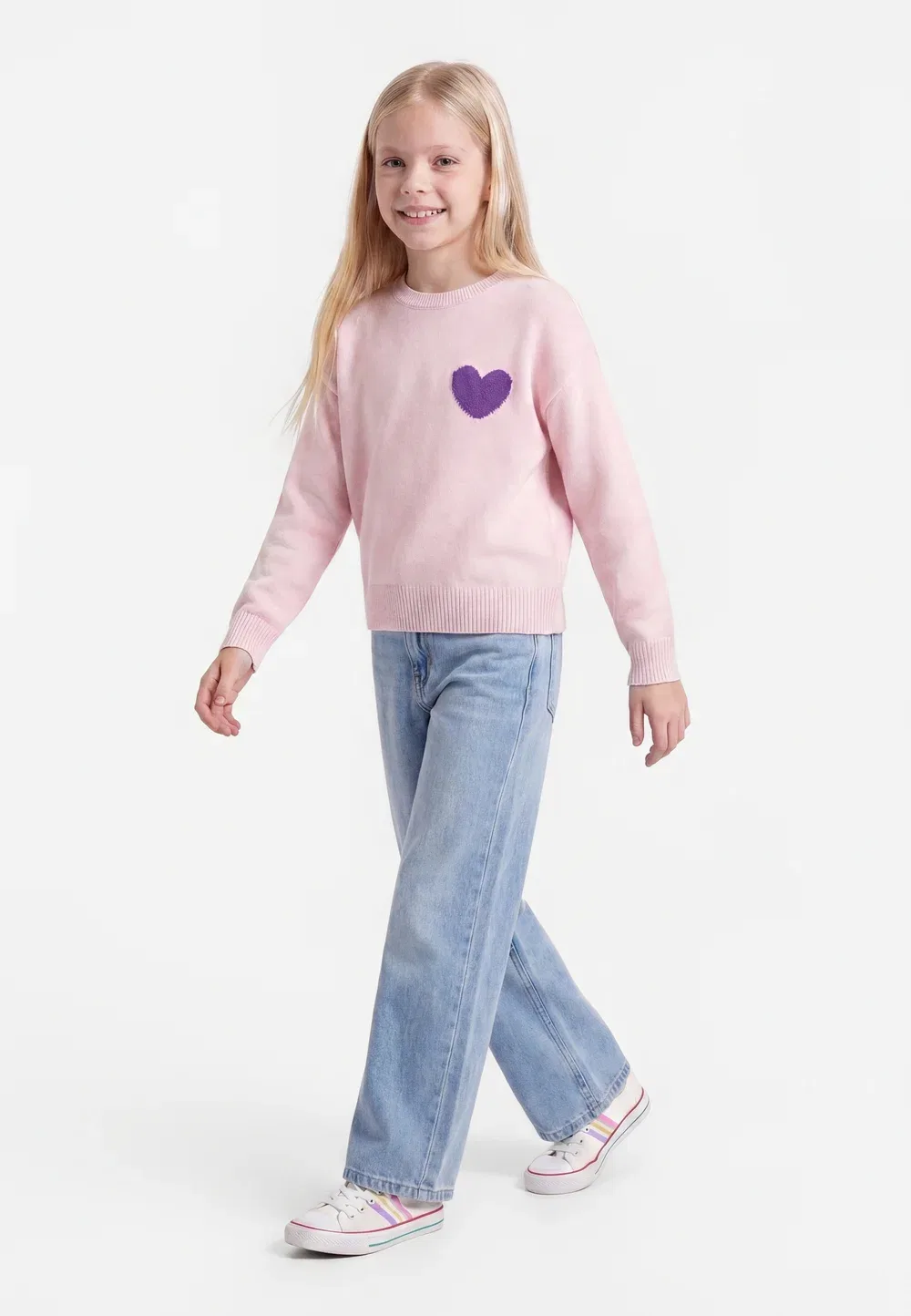 Джемпер с сердцем Коглева Only Girls, Pale Lilac