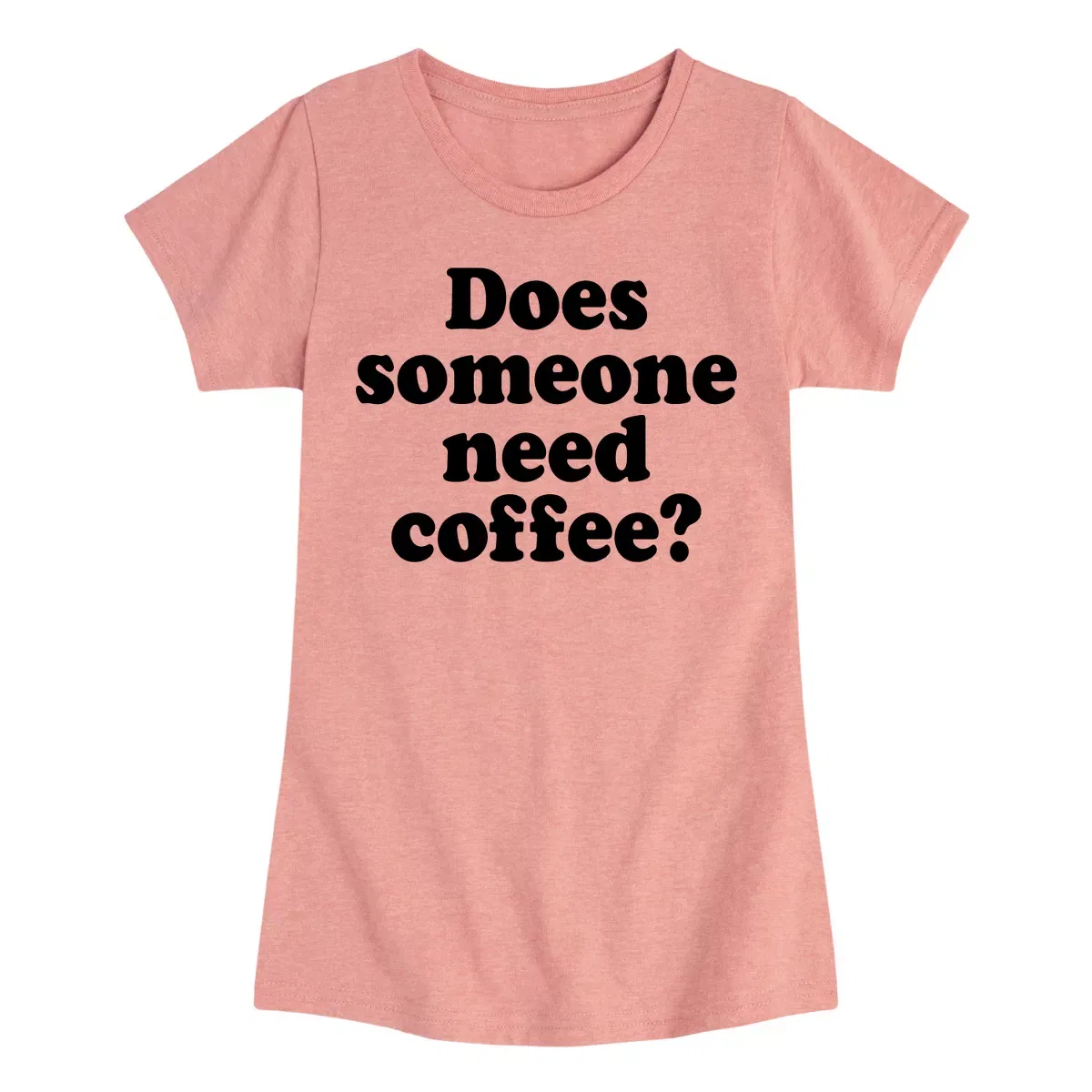 Детская футболка с принтом Does Someone Need Coffee Instant Message, Desert Pink