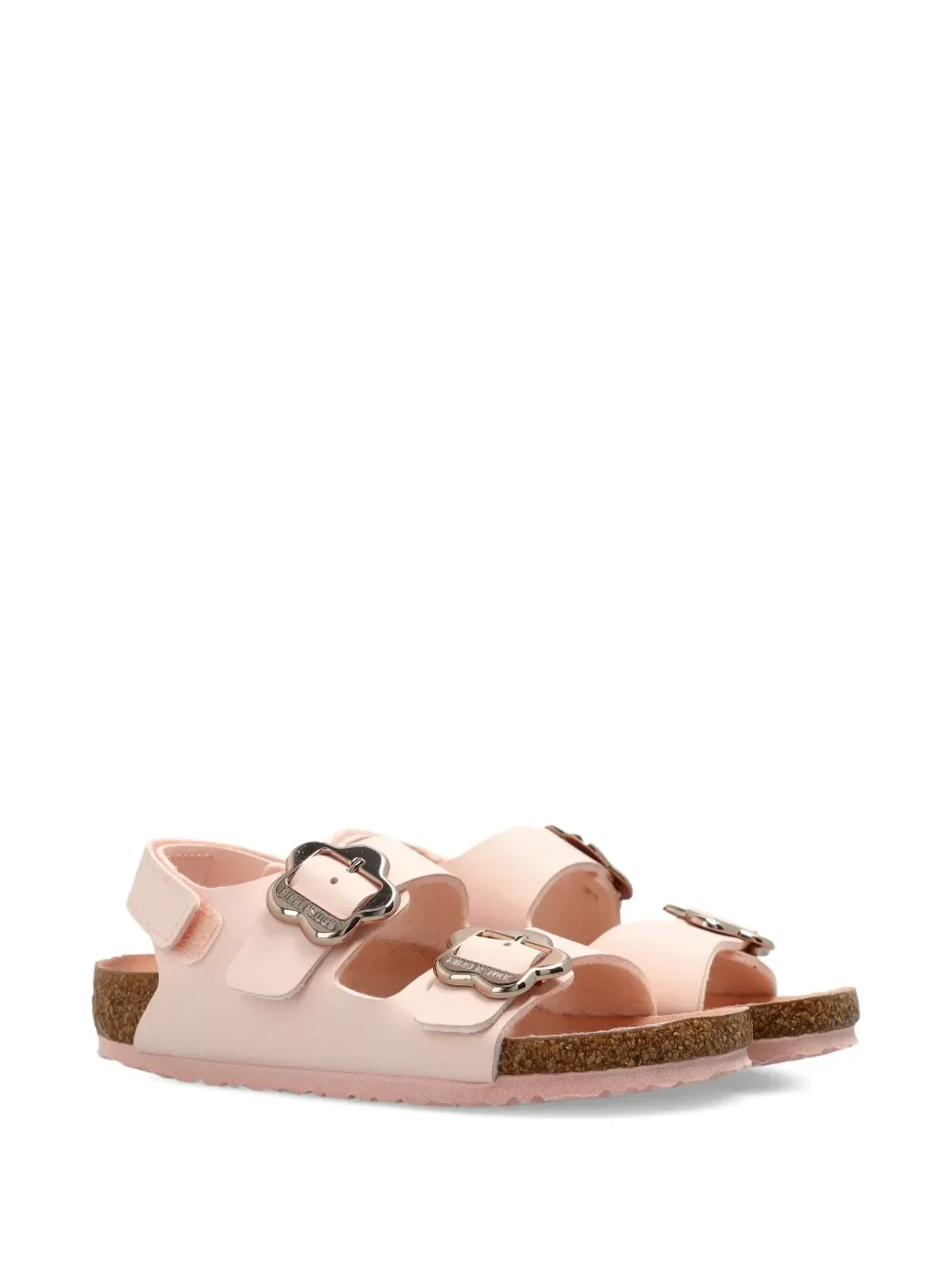 Сандалии Milano с пряжкой в виде цветка Birkenstock Kids, розовый