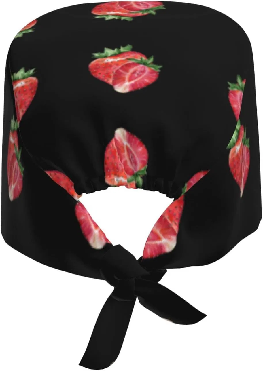 Шапочка для душа с принтом клубники, QAZWZML, Polyester, Schwarz — фото 2