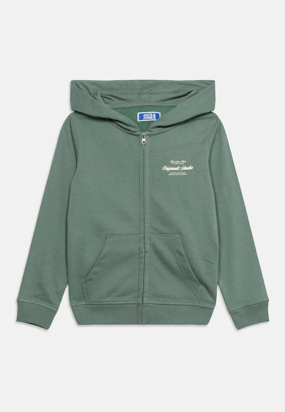 Толстовка на молнии с капюшоном и опечаткой Jornorrebro Jack & Jones Junior, Laurel Wreath — фото 3