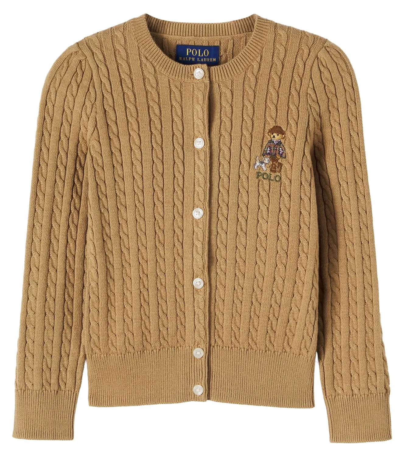 Кардиган хлопковый Polo Bear Polo Ralph Lauren Kids, бежевый
