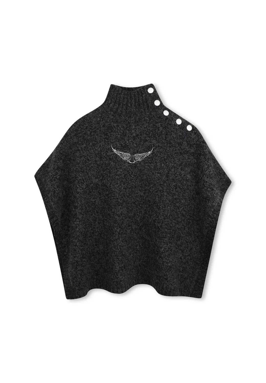 Пончо - накидка Zadig & Voltaire, Heather Grey — фото 2