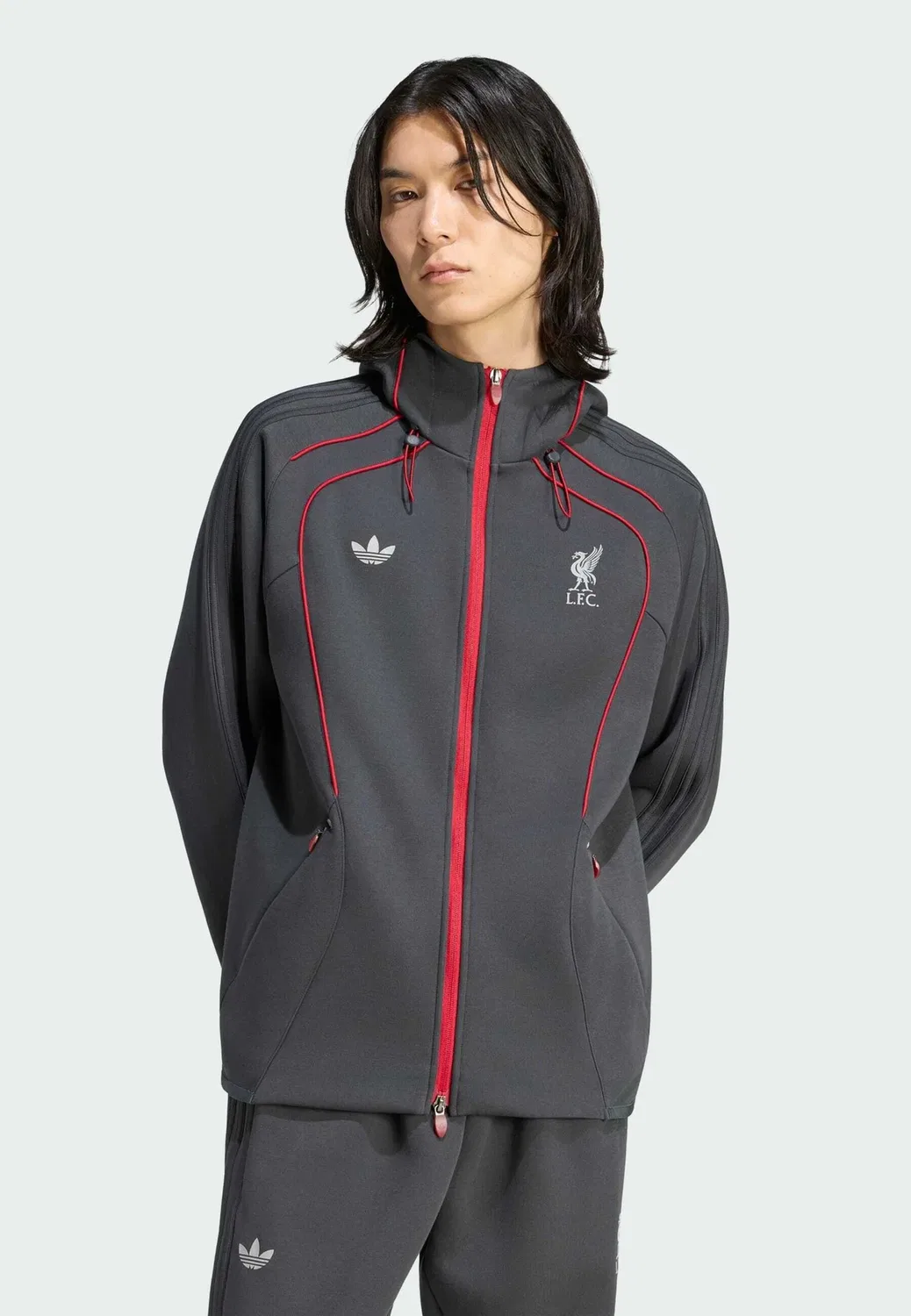Спортивная куртка LFC - толстовка на молнии Adidas Originals, Carbon
