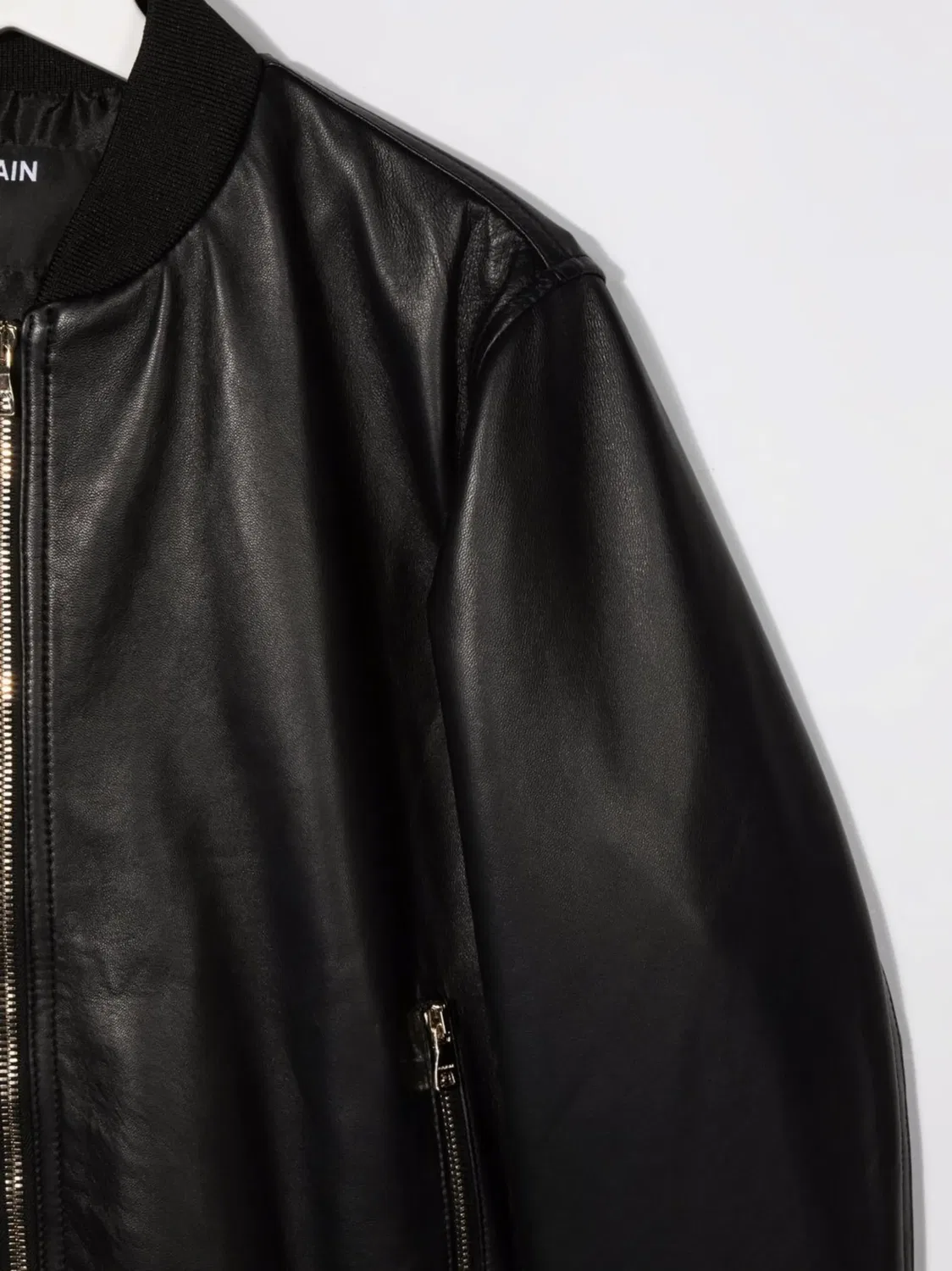 Бомбер на молнии Balmain Kids, черный — фото 3