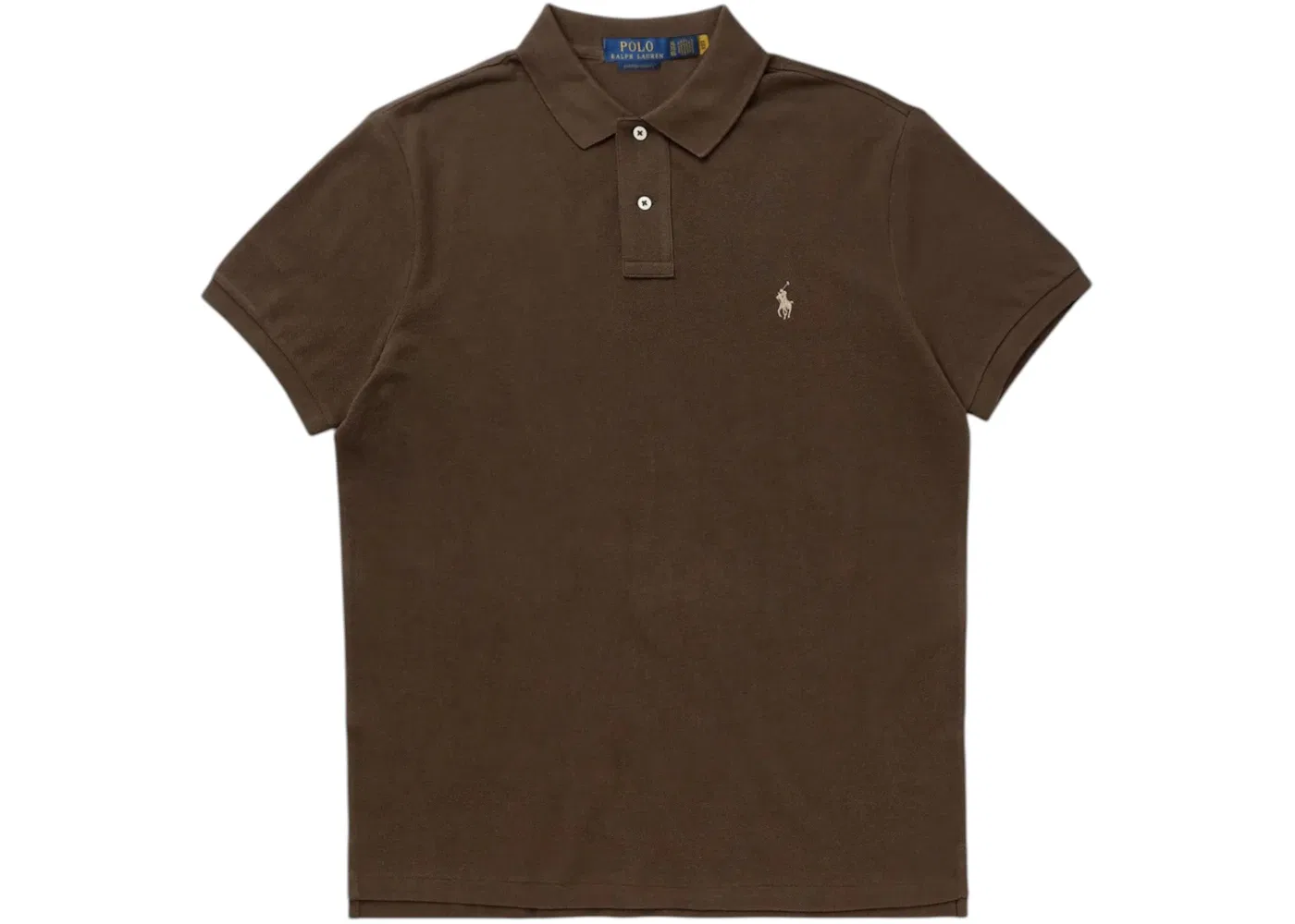 Мужское поло Slim Fit с коротким рукавом Polo Polo Ralph Lauren, Nutmeg Brown Heather