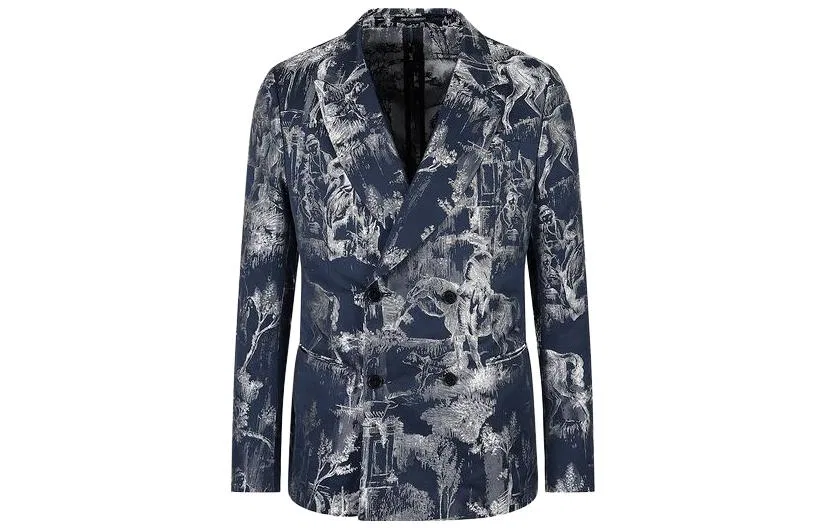 Мужская куртка с отложным воротником EMPORIO ARMANI, Blue