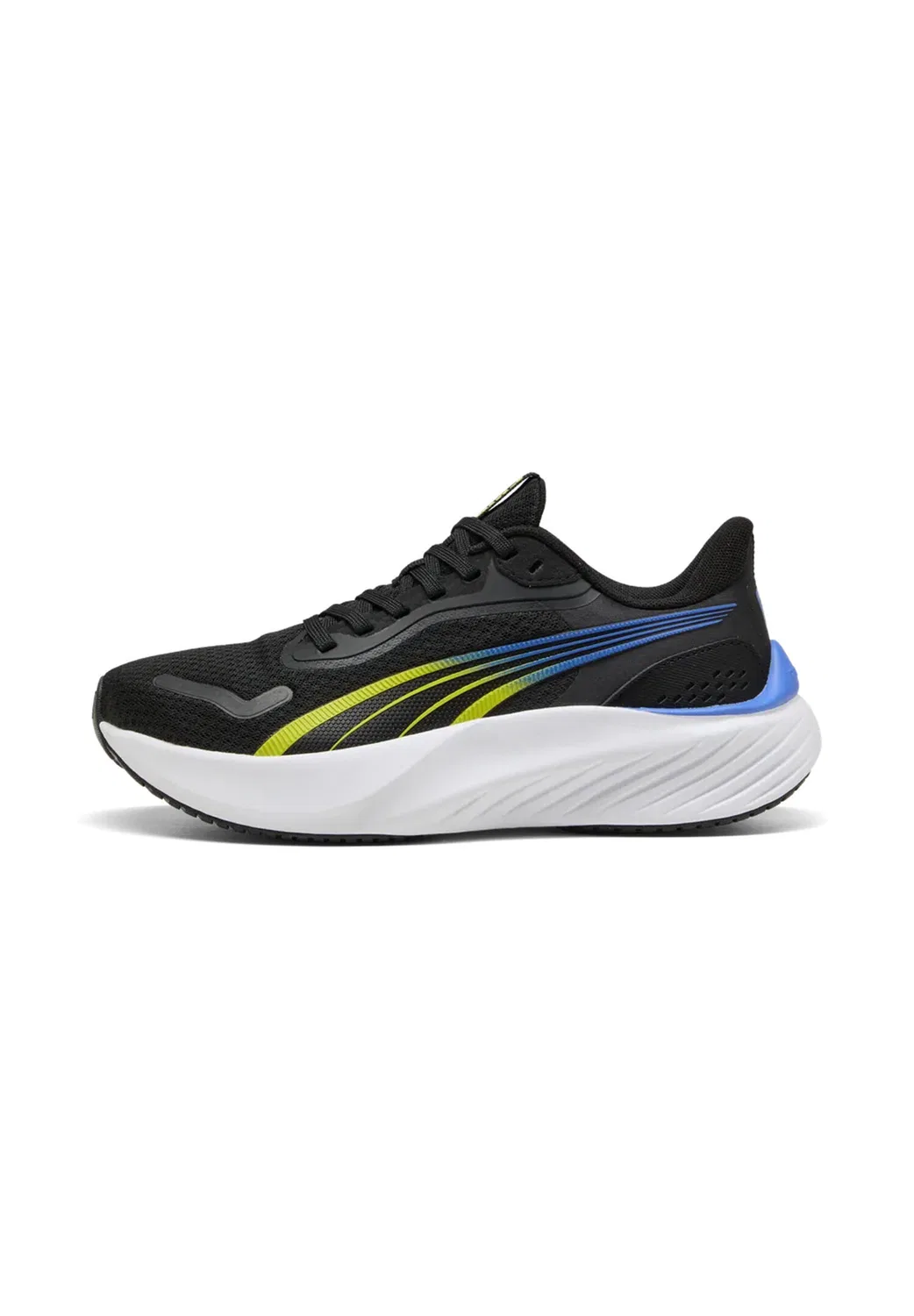 Детские кроссовки для зала с мягкой стелькой Pounce Lite Jr Puma, Black Lime Sapphire — фото 2