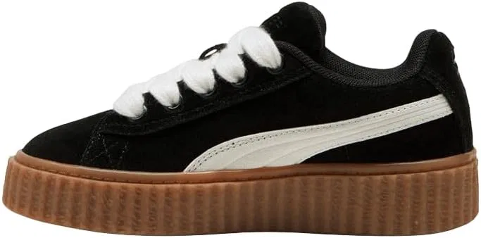 Детские кроссовки для девочек на шнуровке Fenty X Creeper Phatty PUMA, Black — фото 3