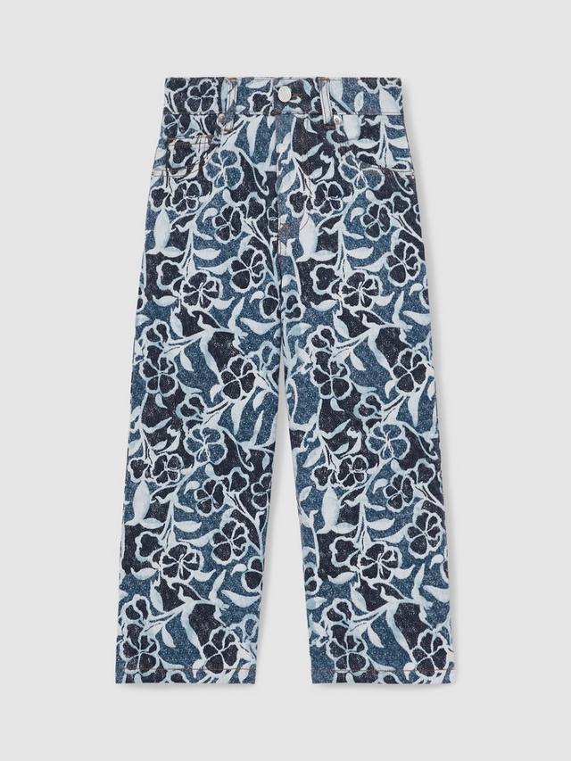 

Детские джинсы-кюлоты Skylar с цветочным принтом Reiss, Blue