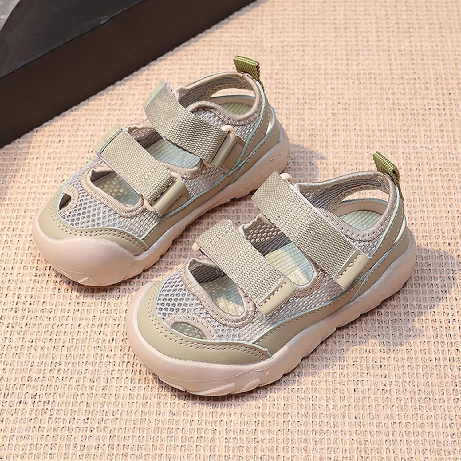 Детские кроссовки с сеткой для мальчиков и девочек, Khaki — фото 3