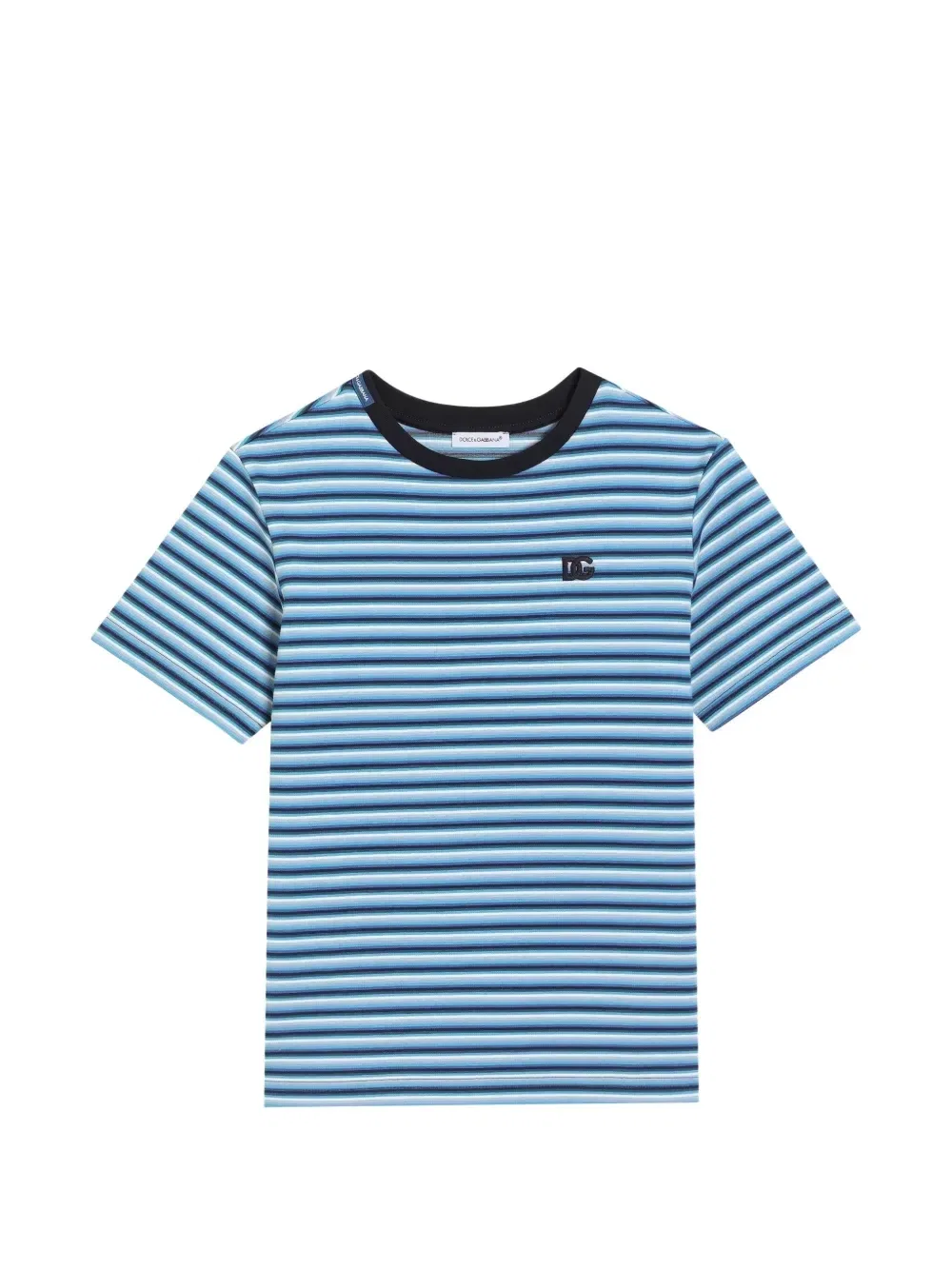 Полосатая футболка из джерси Dolce & Gabbana Kids, синий