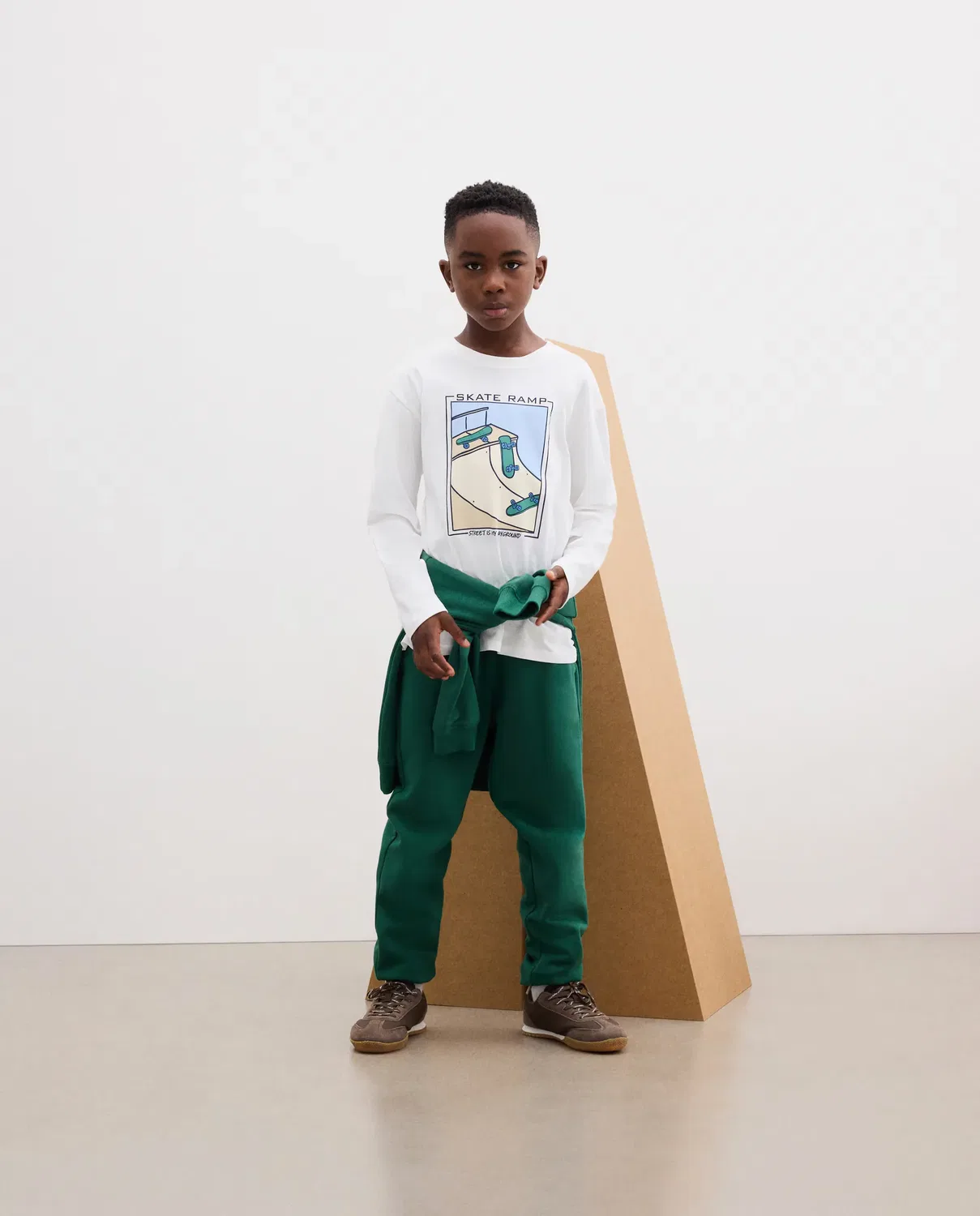 Детская футболка для мальчиков с длинным рукавом с принтом Kids El Corte Inglés, Blanco — фото 2