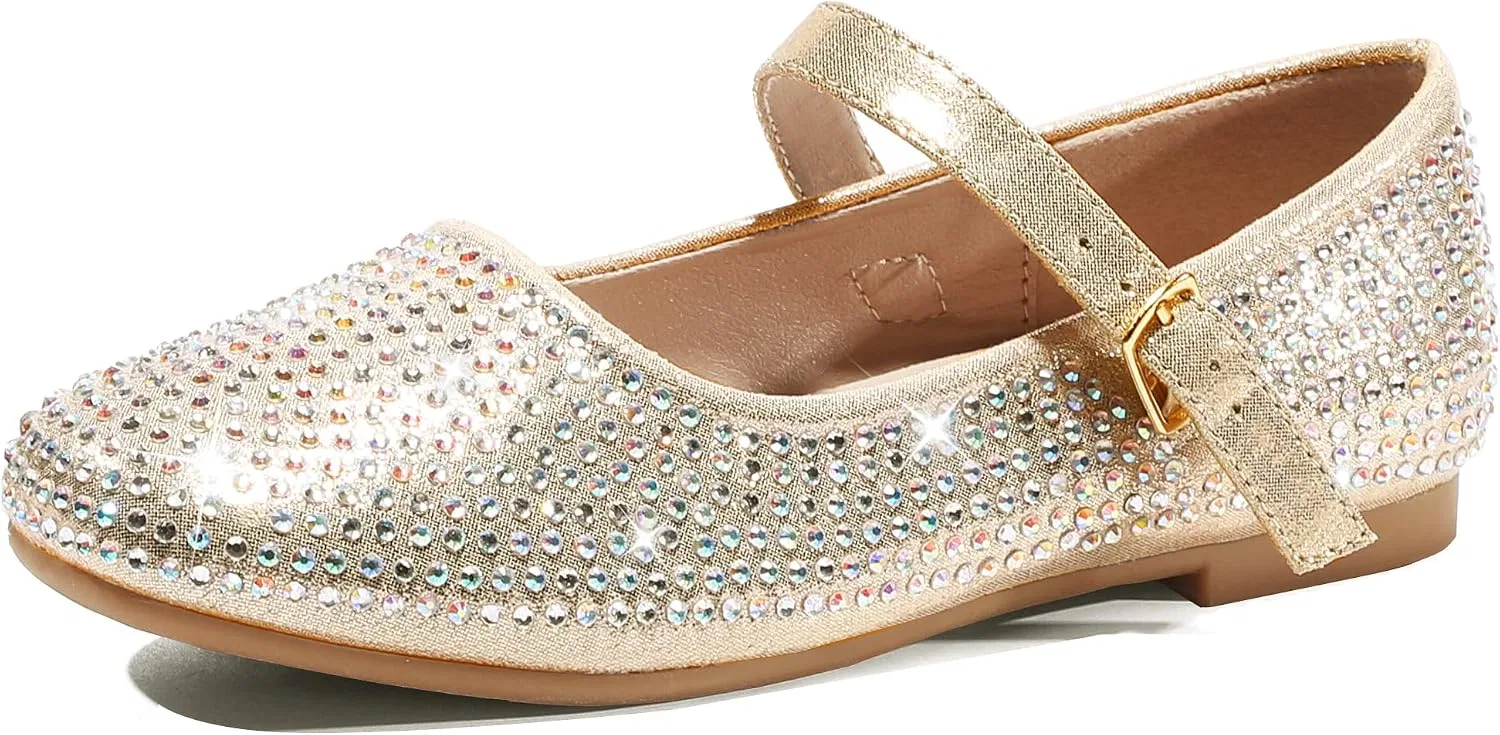 Детские туфли Мэри Джейн для девочек shoeslocker, Gold