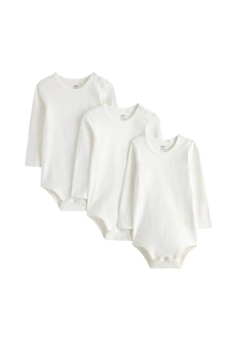 Комплект из 3 боди унисекс - боди Lindex, Light Dusty White