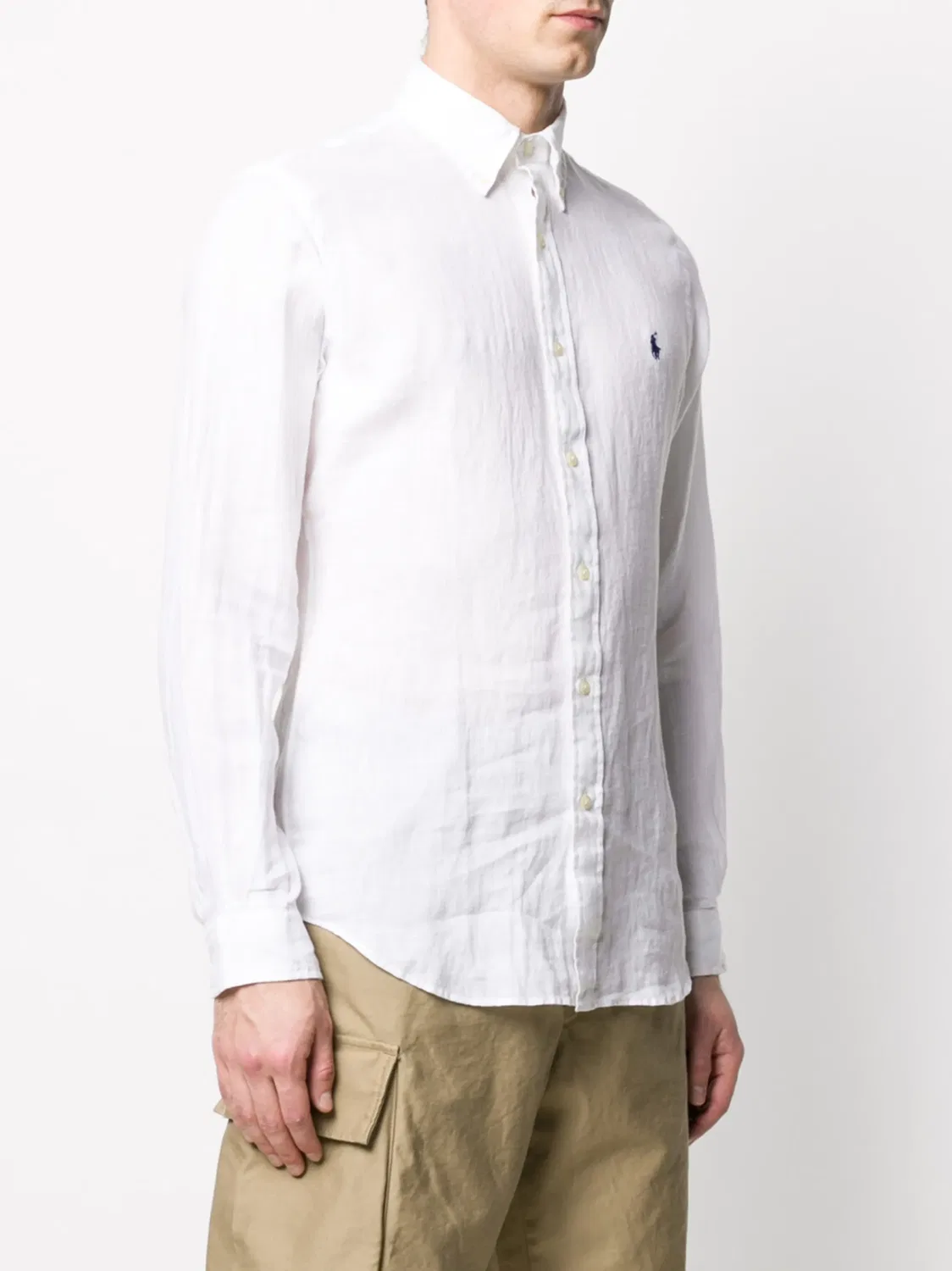 Polo Ralph Lauren Рубашка из льна белая — фото 3
